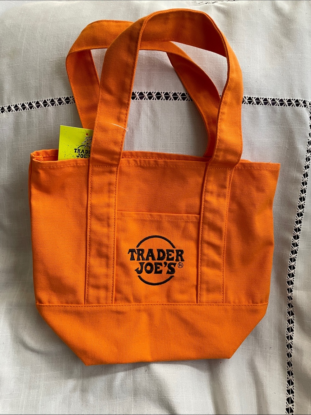 Trader Joe's Orange Canvas Tote Bag